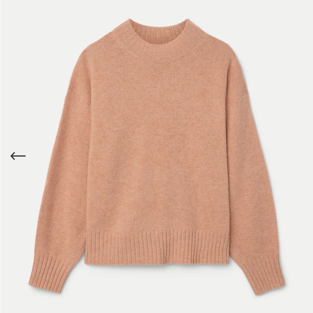 Frank and Oak Wool Crewneck Sweater in blush pink